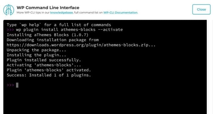 Wp-CLI in browser
