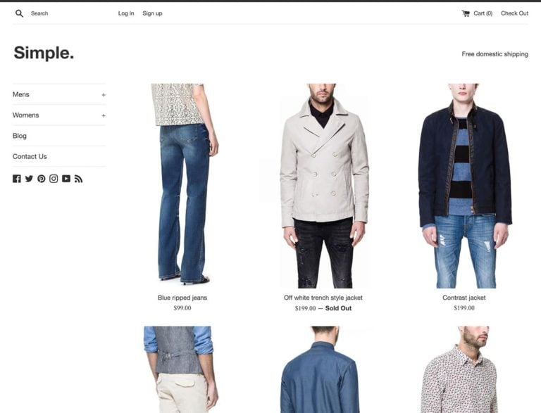 Simple Shopify theme