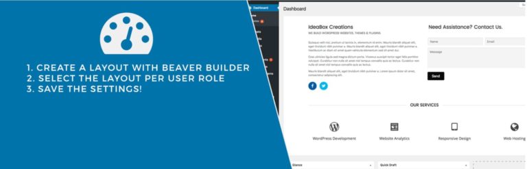 Bienvenue sur le tableau de bord Beaver Builder